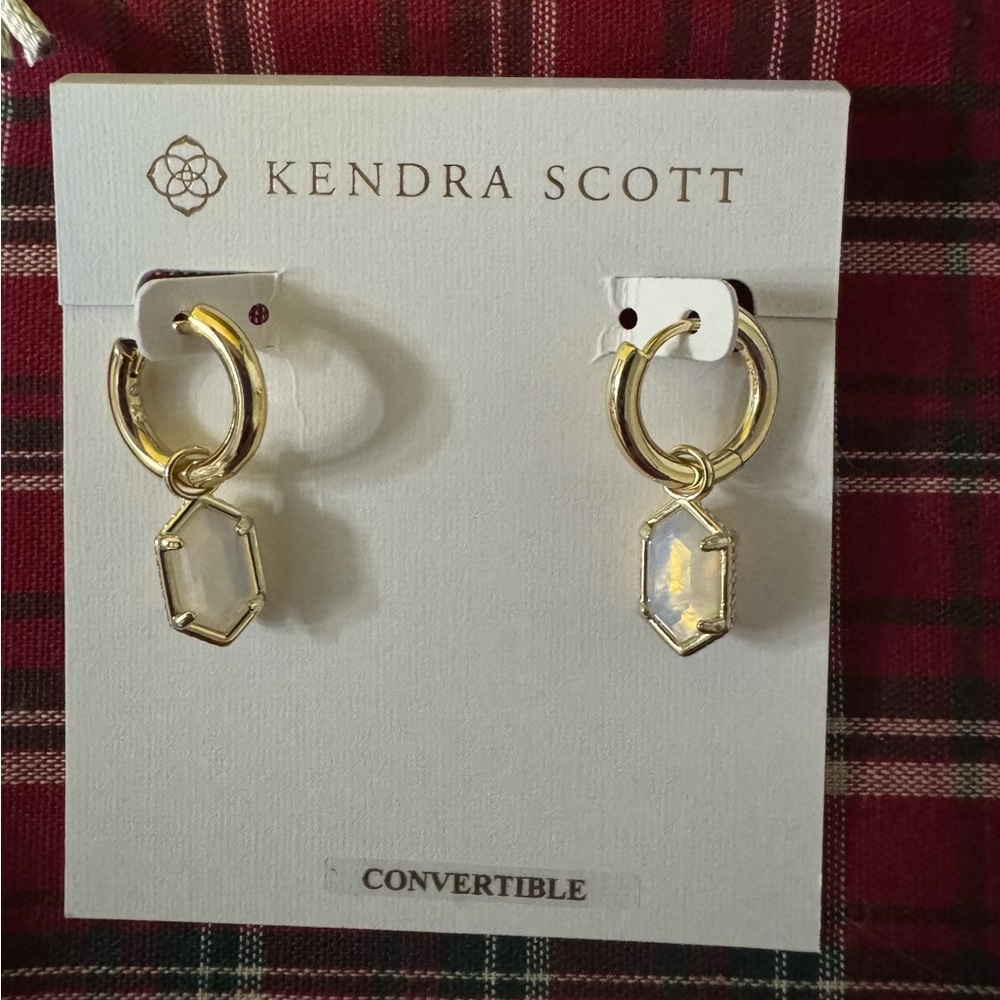 Kendra Scott Hallie Huggie Earrings, Opalilte Illusion